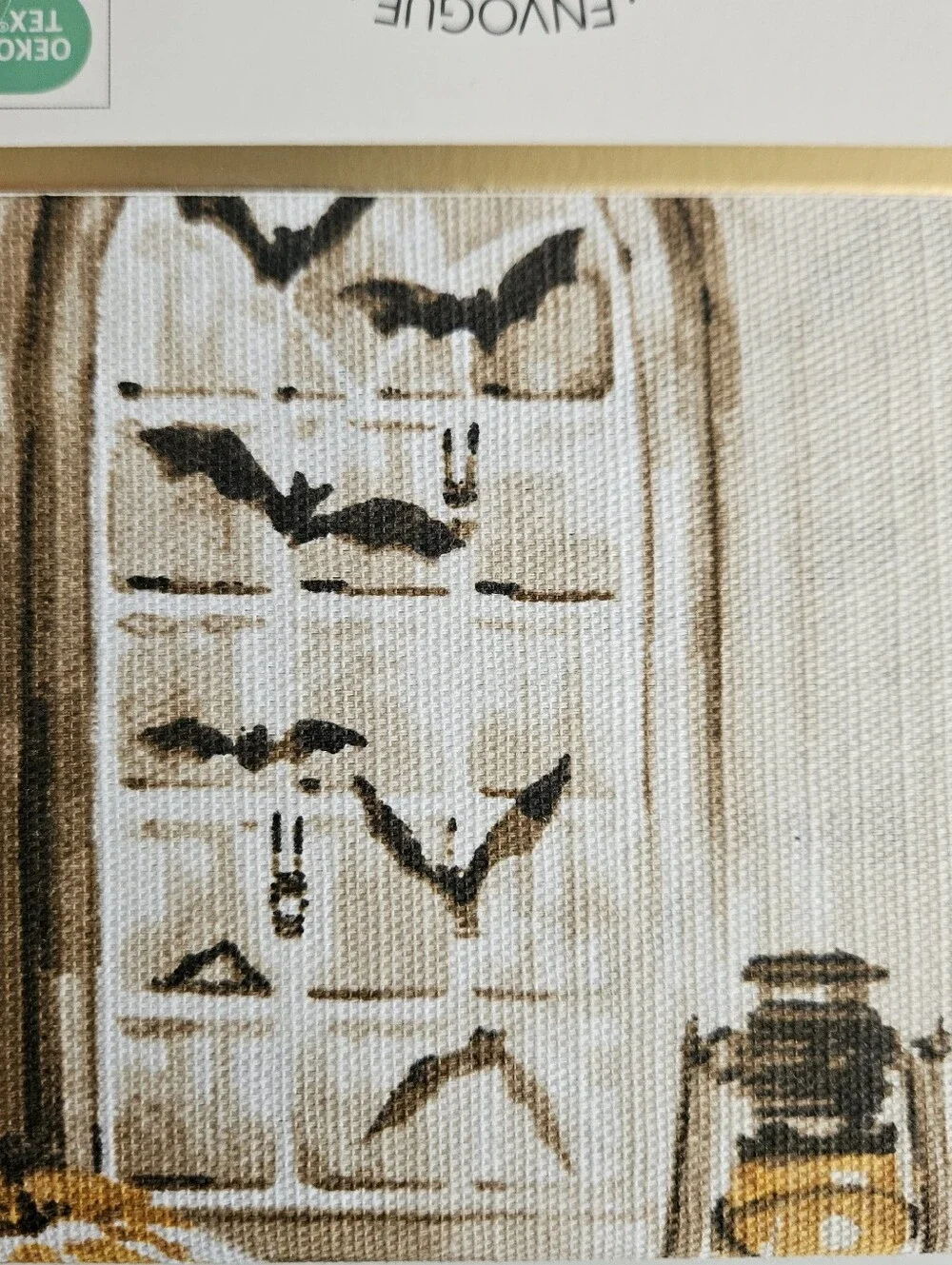 Envogue Halloween Black Cat and Pumpkin Printed Shower Curtain - Black & Orange